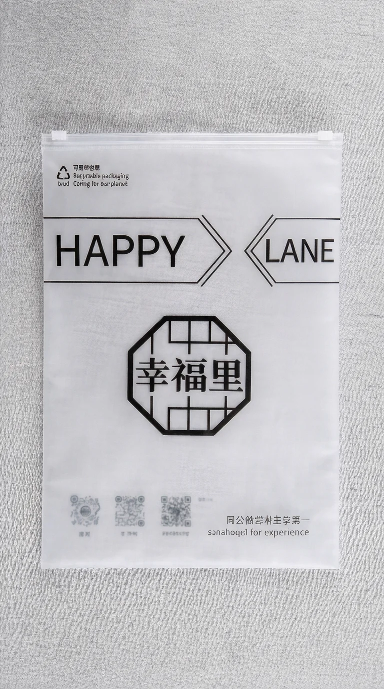 幸福里 隐私包装实拍 —— 磨砂密封袋真实材质，可回收环保包装，无商品信息