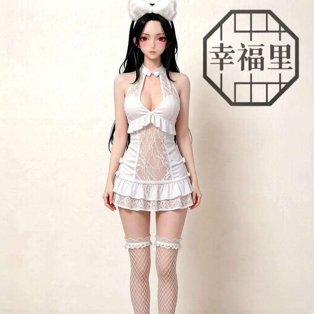 优雅旗袍·蕾丝睡裙·白